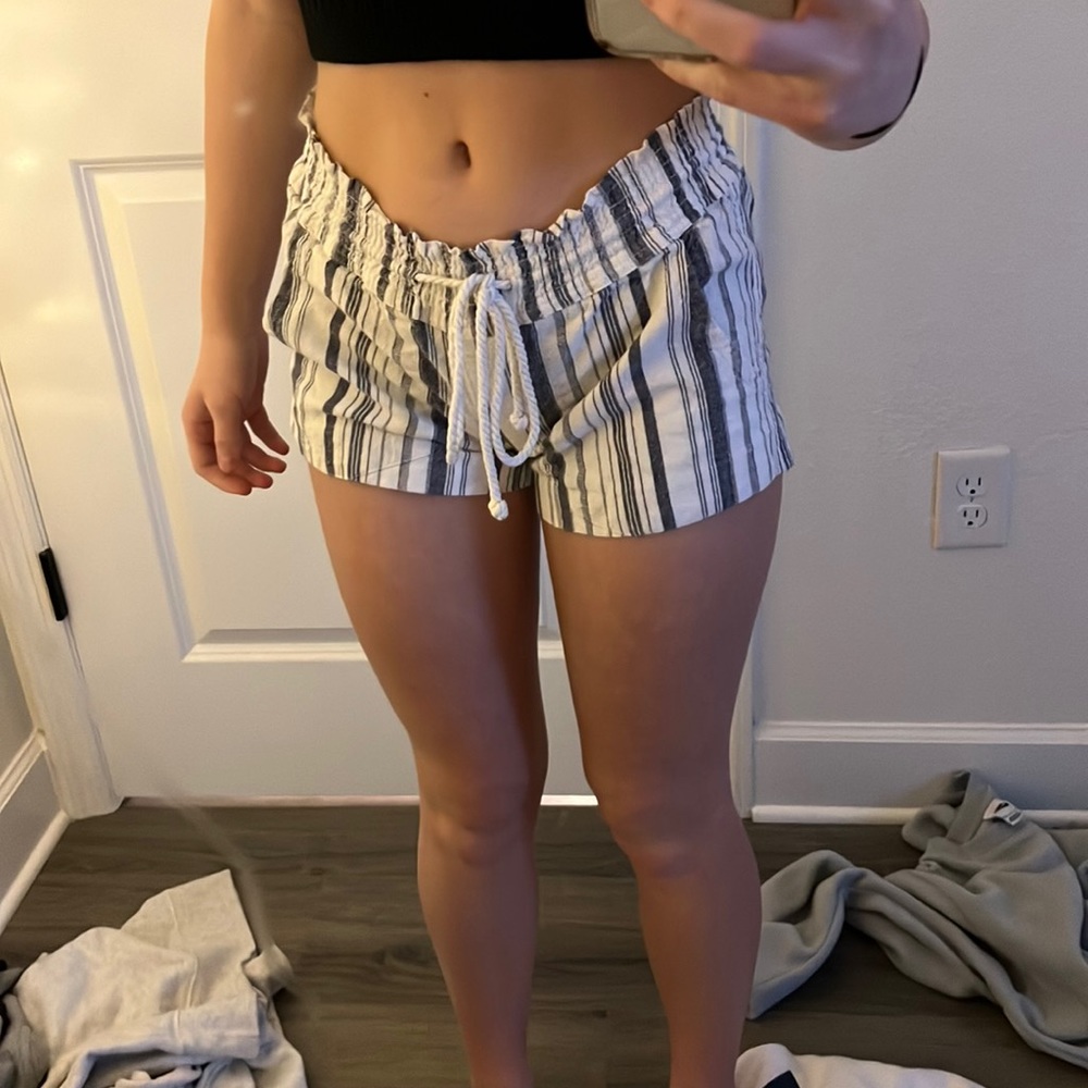 striped shorts